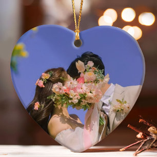 Unser erstes Weihnachts-Elegante Rose Gold Couple  Ornament