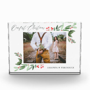 Unser erstes Weihnachts-Holly-Jolly-Foto Fotoblock