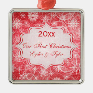 Unser erstes Weihnachts-Keepake Premium-Ornament Silbernes Ornament