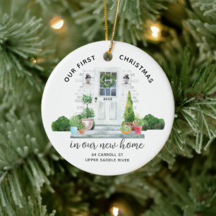 Unser erstes Weihnachts-neues Haus Keramik Ornament