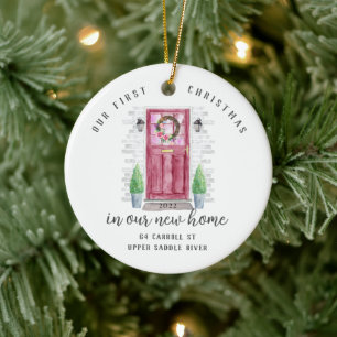Unser erstes Weihnachts-New House-Keramik-Ornament Keramik Ornament