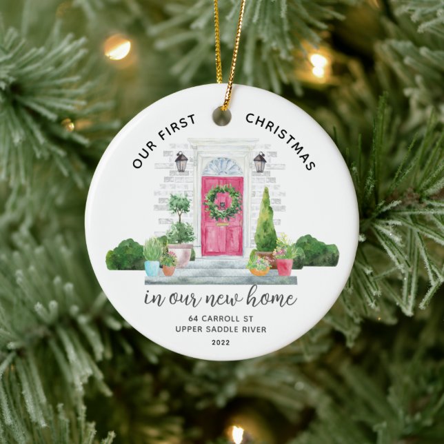 Unser erstes Weihnachts-New House-Keramik-Ornament Keramik Ornament (Baum)