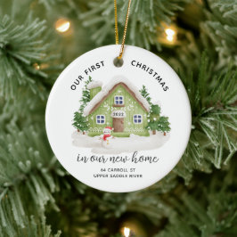 Unser erstes Weihnachts-New House-Keramik-Ornament Keramik Ornament