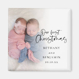 Unser erstes Weihnachtsbaby gewinnt Foto Names Yea Magnet