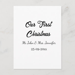 Unser erstes Weihnachtsdatum - Herr und Frau - Feiertagspostkarte