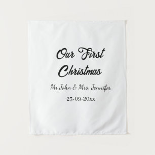 Unser erstes Weihnachtsdatum - Herr und Frau - Wandteppich