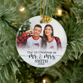 Unser erstes Weihnachtsfest als Keramik-Ornament Keramik Ornament