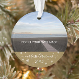 Unser erstes Weihnachtsfest-Foto Ornament
