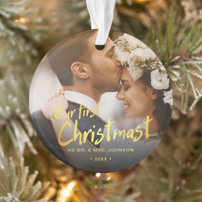 Unser erstes Weihnachtsfest - Foto Wedding Ornament (Baum)