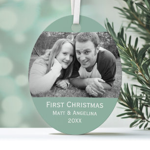 Unser erstes Weihnachtsfest - Hochzeit oder Verlob Ornament Aus Metall