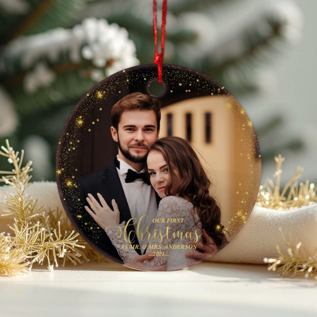 Unser erstes Weihnachtsfest - Mr. Gilded Couple Fo Ornament (Von Creator hochgeladen)