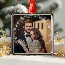 Unser erstes Weihnachtsfest - Mr. Gilded Couple Fo Ornament Aus Metall