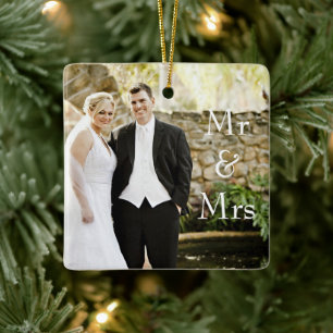 Unser erstes Weihnachtsfest - Mr. & Mrs. Wedding F Keramikornament