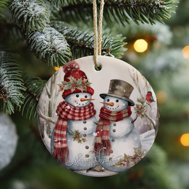 Unser erstes Weihnachtsfest - Mr. und Mrs. Keramik Ornament (Von Creator hochgeladen)