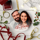 Unser erstes Weihnachtsfest Verlobt Elegante Rote  Keramik Ornament<br><div class="desc">Unser erstes Weihnachtsfest Verlobt Elegante Rote Keramik Ornament</div>