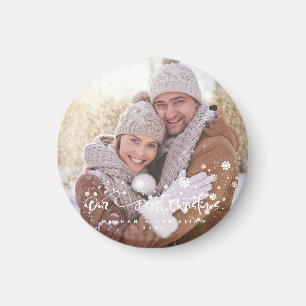 Unser erstes Weihnachtsfoto-Fest Magnet