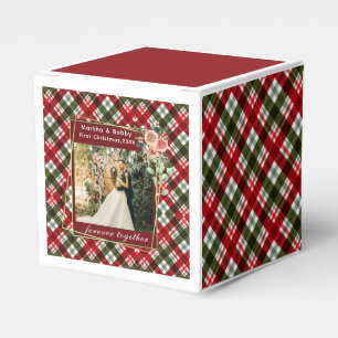 Unser erstes Weihnachtsfrisch verheiratetes Foto Geschenkschachtel