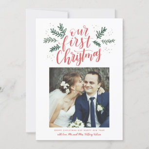 Unser erstes Weihnachtsgeschenk mit Handschrift un Feiertagskarte