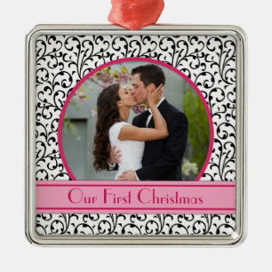 Unser erstes Weihnachtsgeschenk zusammen Silbernes Ornament