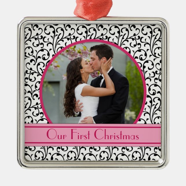 Unser erstes Weihnachtsgeschenk zusammen Silbernes Ornament (Vorne)