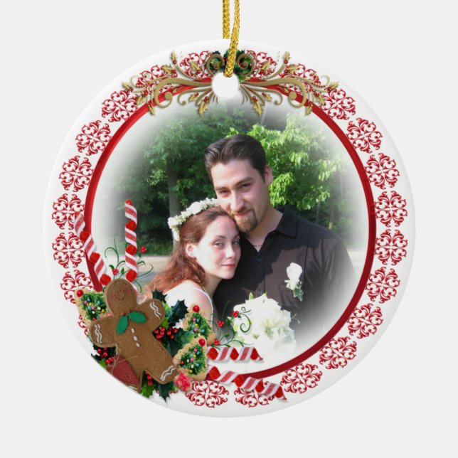 Unser erstes Weihnachtsgeschmack Keramik Ornament (Vorne)