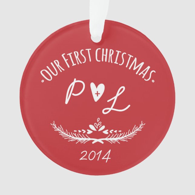 Unser erstes Weihnachtsgeschmuck Ornament (Vorderseite)