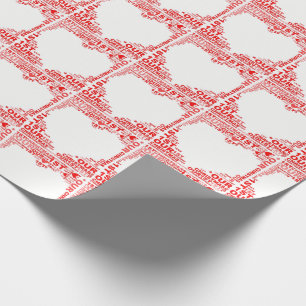 Unser erstes Weihnachtsherz-Umschlagpapier Geschenkpapier