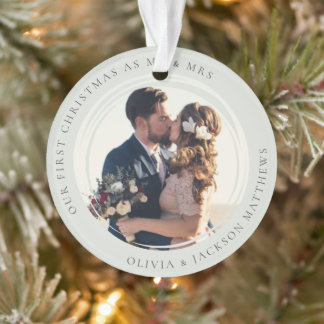 Unser erstes Weihnachtslied Mr. & Mrs. Foto Ornament