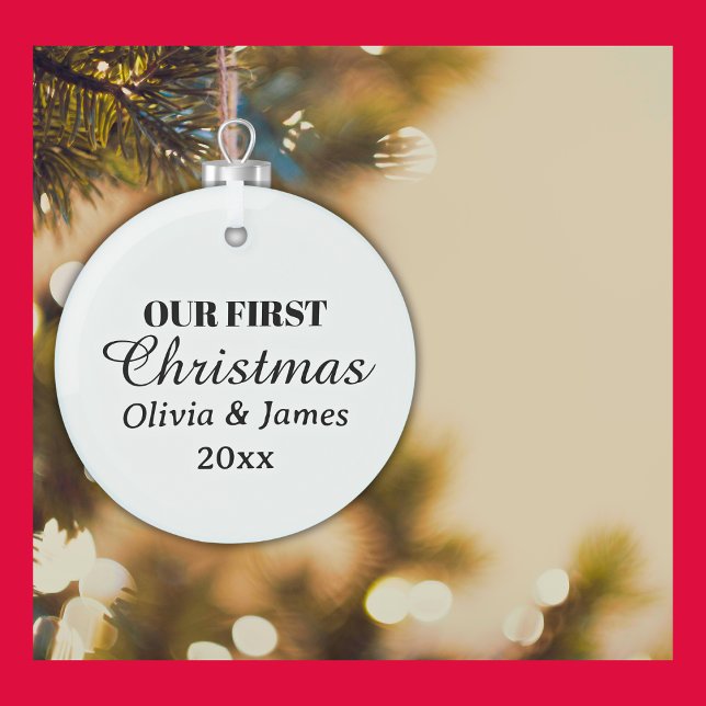 Unser erstes Weihnachtsnachtsnachtsnachtsnachtsnac Ornament Aus Glas (Von Creator hochgeladen)