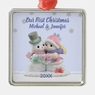 Unser erstes Weihnachtsschneezelt Silbernes Ornament
