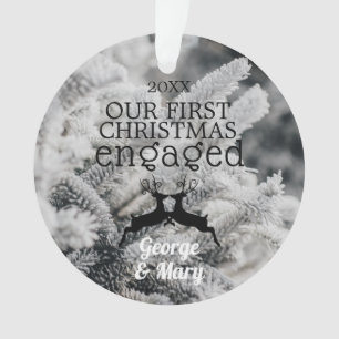 Unser erstes Weihnachtsverlobter Ornament