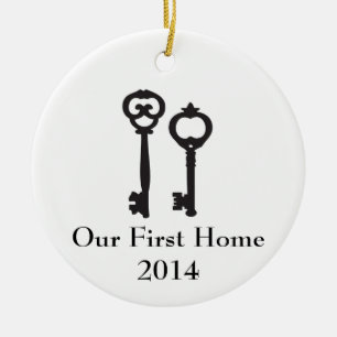 Unser erstes Zuhause-Ornament Keramikornament