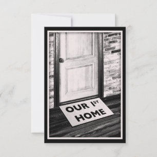 unser erstes Zuhause-Türmattenfoto Einladung