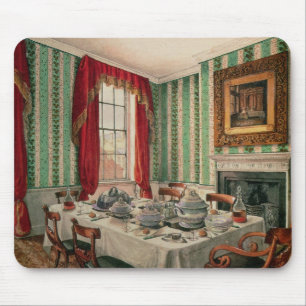 Unser Esszimmer in York, 1838 Mousepad
