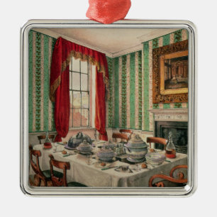 Unser Esszimmer in York, 1838 Ornament Aus Metall