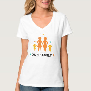 Unser Familien-lesbischer T - Shirt (Junge und