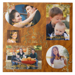 Unser Familienfotoalbum Collage Fliese