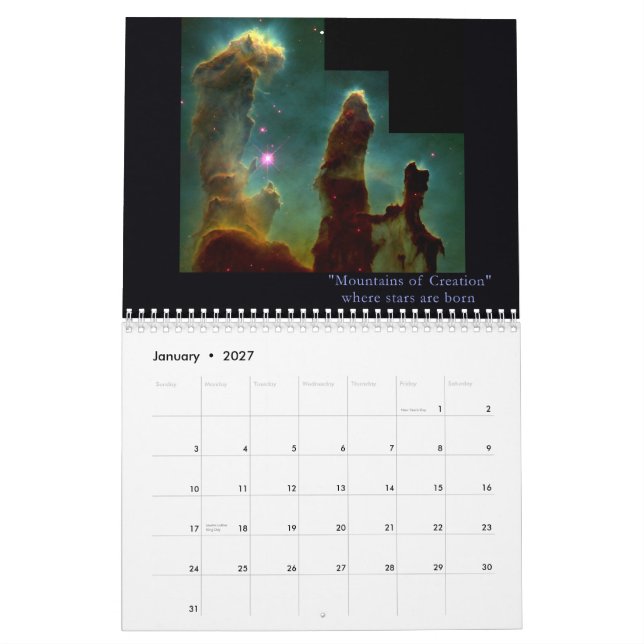 Unser fantastisches Universum 12 Monat Kalender (Jan 2027)