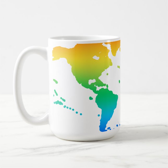 Unser farbenfroher Planet Kaffeetasse (Links)