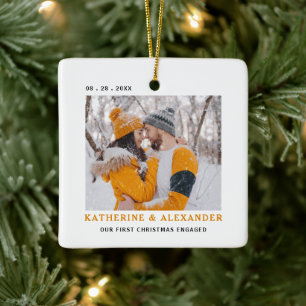 Unser First Christmas Minimal Elegantes Modernes F Keramikornament