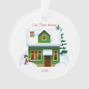Unser First House Snowman Personalisiertes Ornamen Ornament