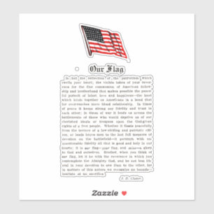 Unser Flag USA Americana Patriotismus Words Redewe Aufkleber