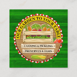 UNSER GARTEN ZU IHRER TISCHPLATZ-GESCHÄFTSKARTE QUADRATISCHE VISITENKARTE