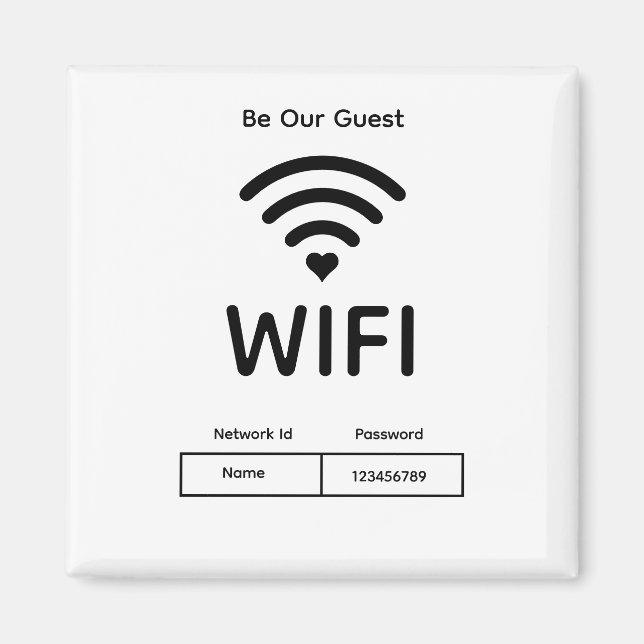 Unser Gast-Wifi-Kennwort Magnet (Vorne)