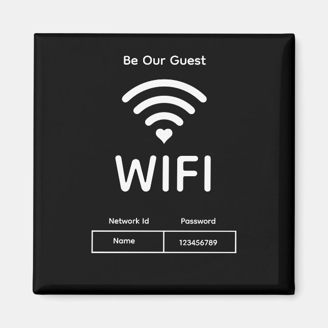 Unser Gast-Wifi-Kennwort Magnet (Vorne)