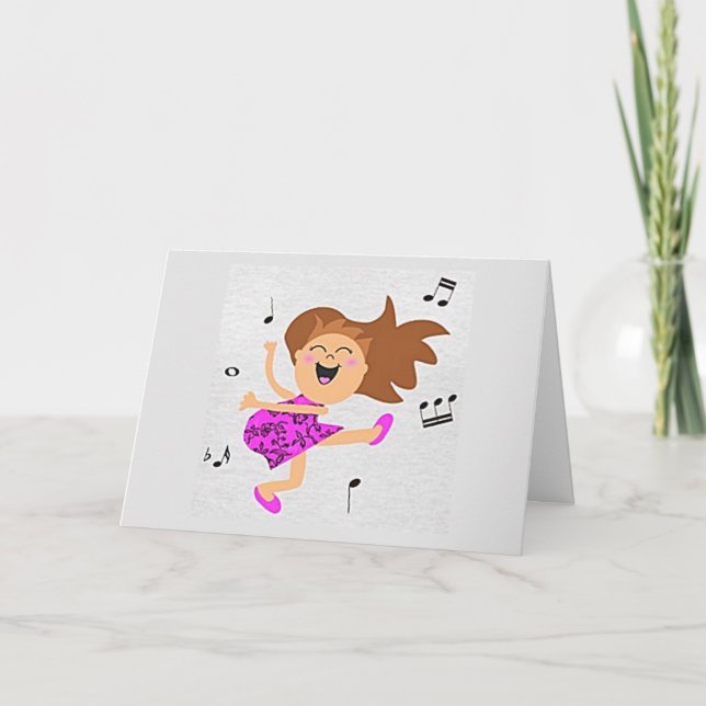 UNSER "GEGENSEITIGER GEBURTSTAG"=GLÜCKLICHER TANZ  KARTE (Vorderseite)