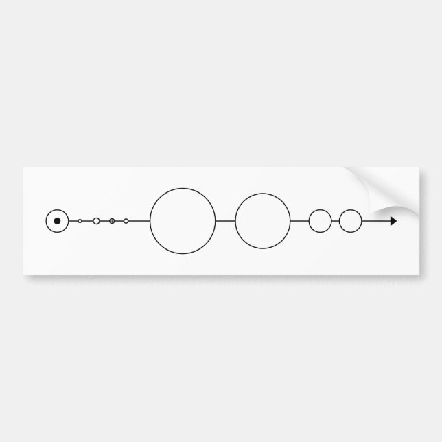 unser geometrisches Sonnensystem Autoaufkleber (Vorne)
