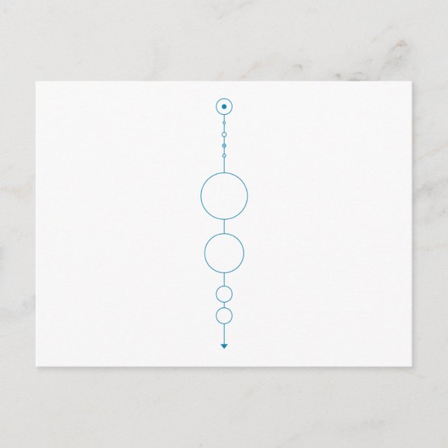 unser geometrisches Sonnensystem Postkarte (Vorderseite)