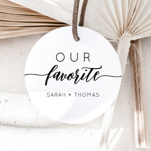 Unser Geschenk mit moderner kalligrafischer Liebli Runder Aufkleber