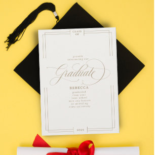 Unser Graduate Classic Script Gold Abschluss Ankündigung